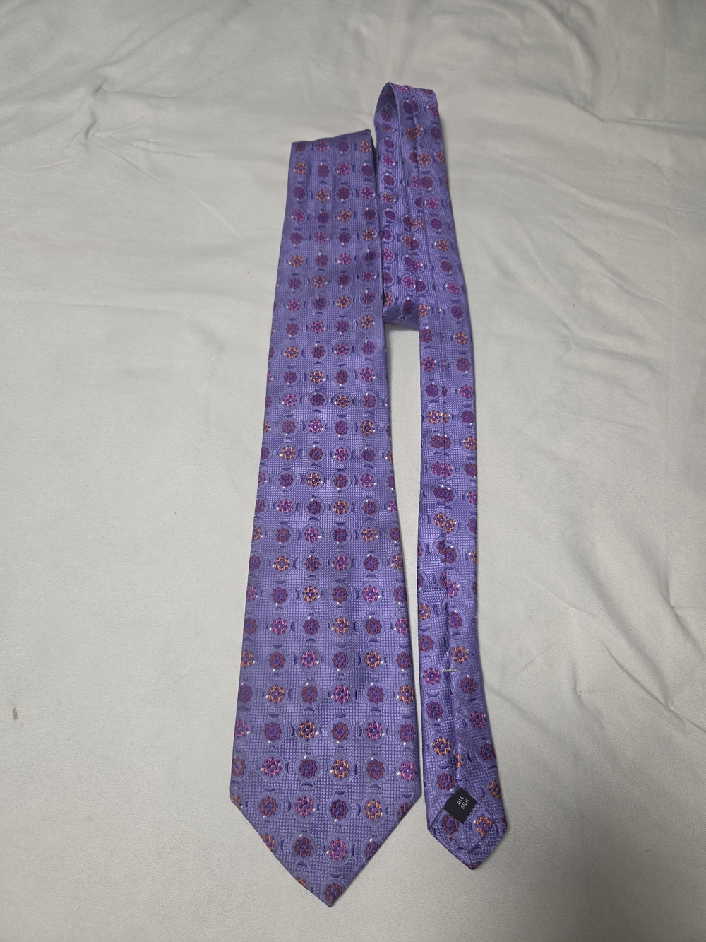 Ventura Purple Patterned Silk Tie